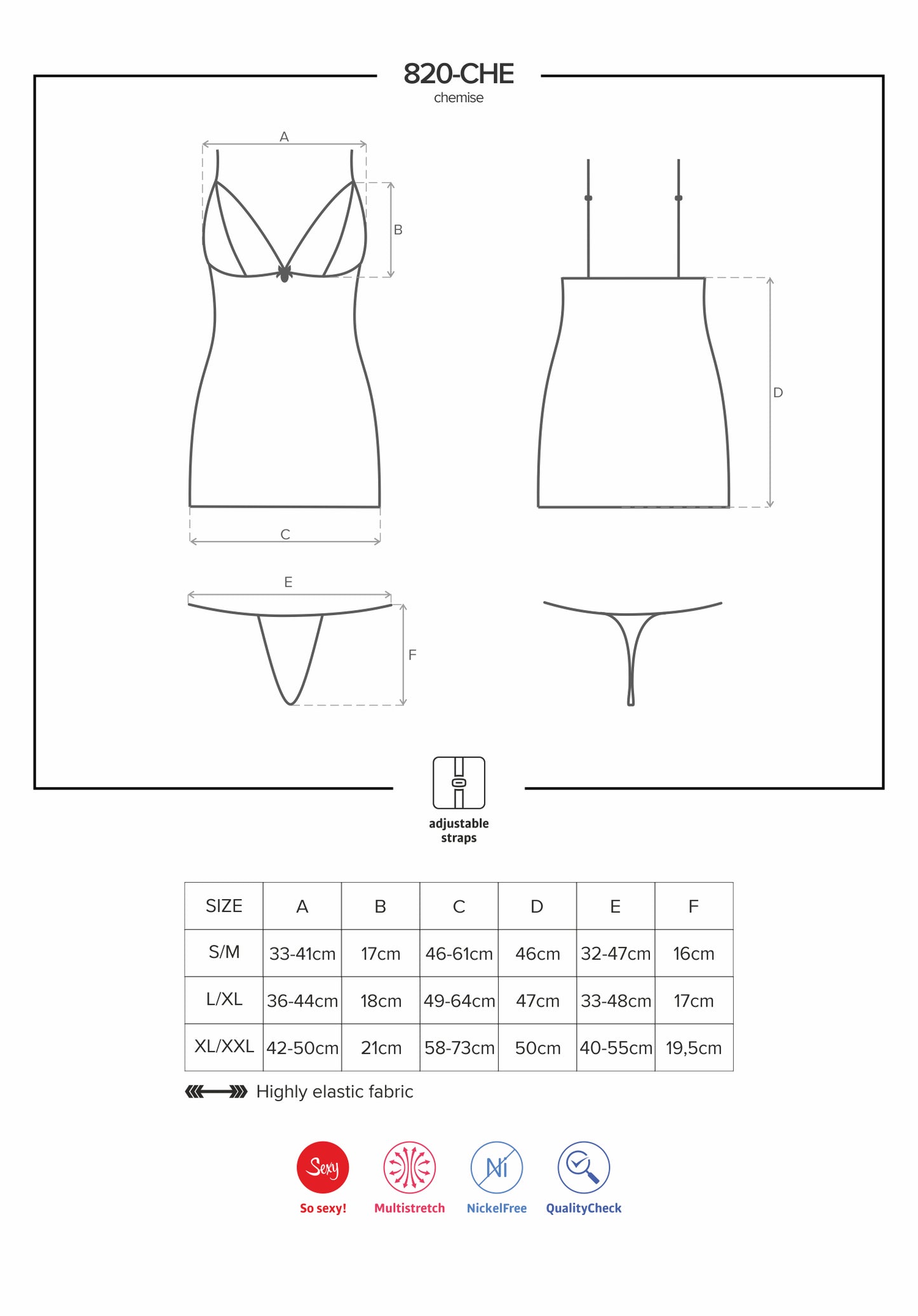 Foxy Black Mesh Set Chemise and Thong