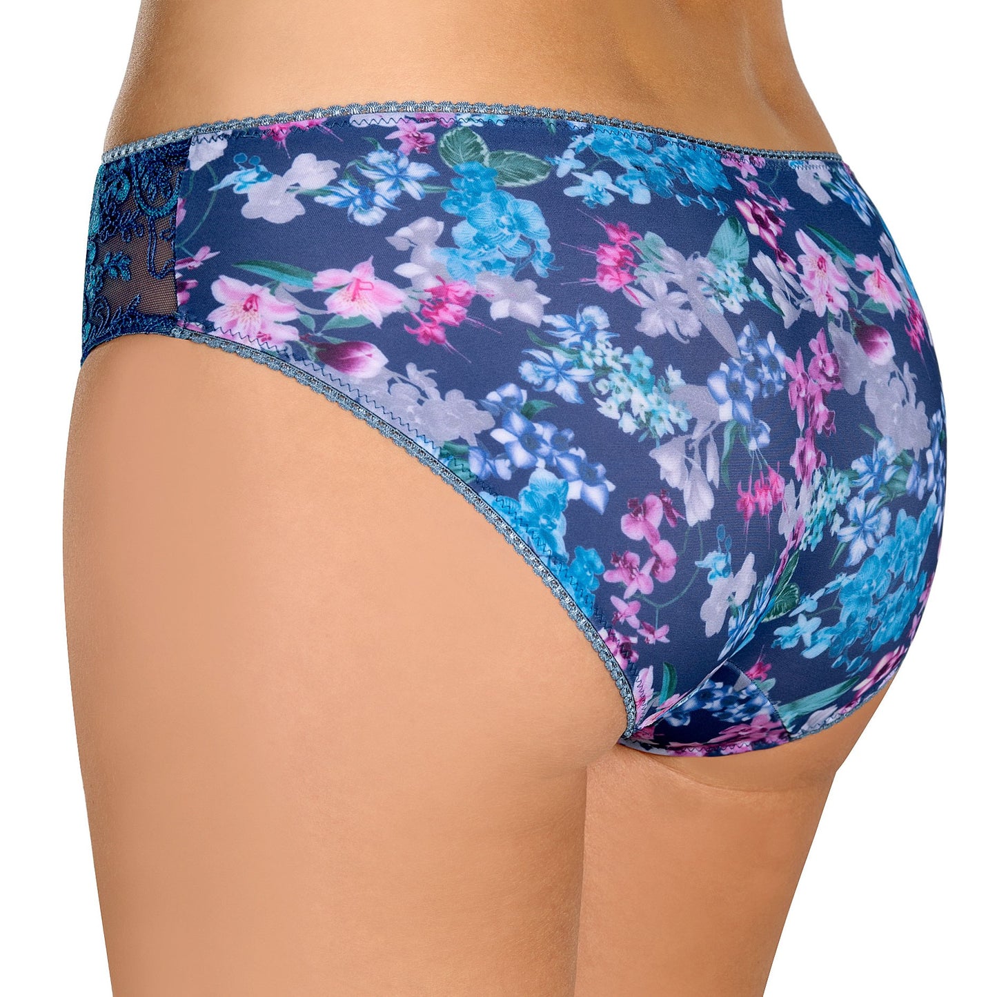 Leila Blue Flower Print Hipster Panties