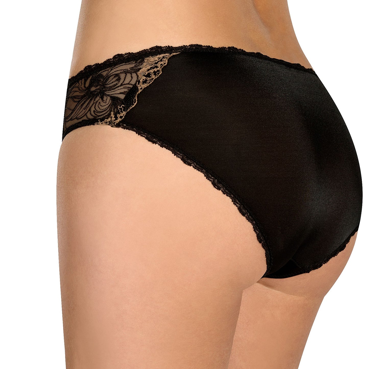 Constance  Bikini Panties Lace Black Beige