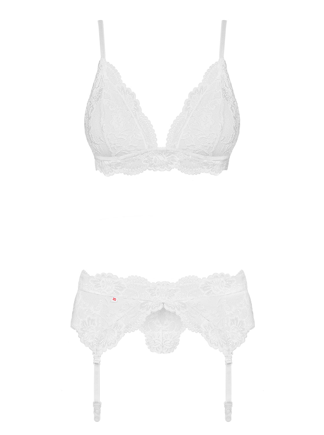 Desire Three Piece Lace White Set
