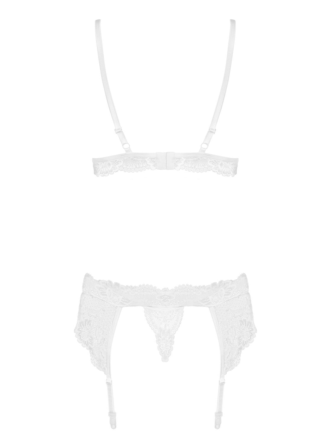 Desire Three Piece Lace White Set