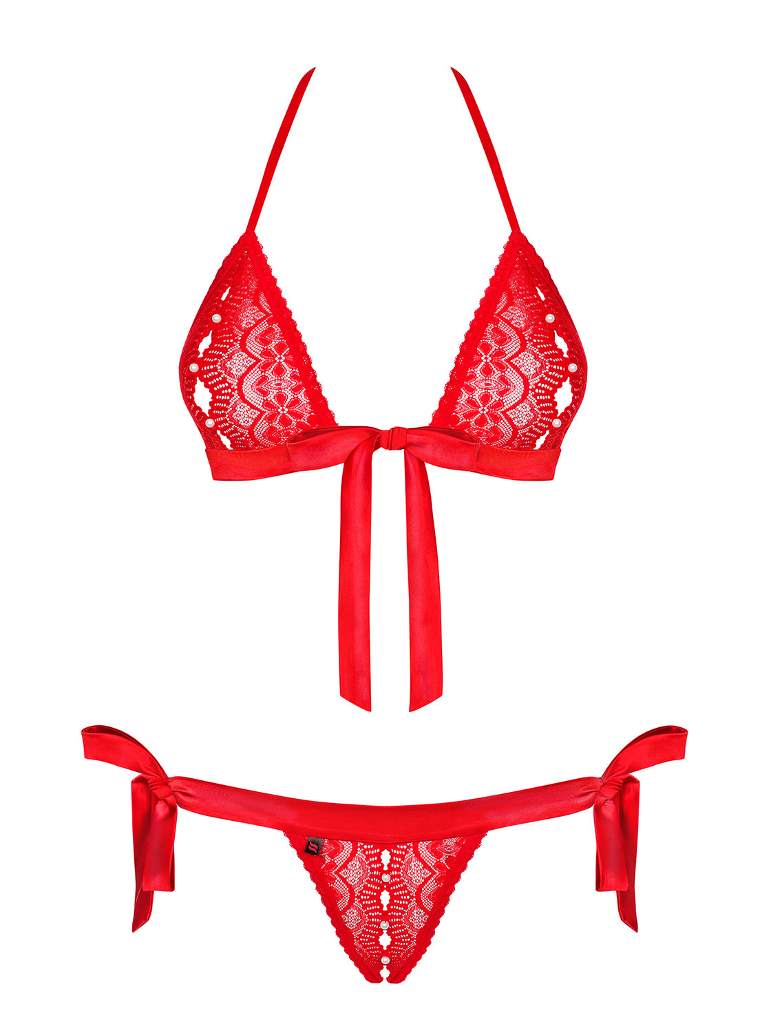 Ravishing Red Two Piece Set Bra and Thong