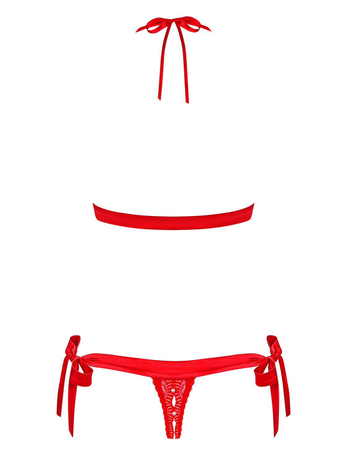 Ravishing Red Two Piece Set Bra and Thong