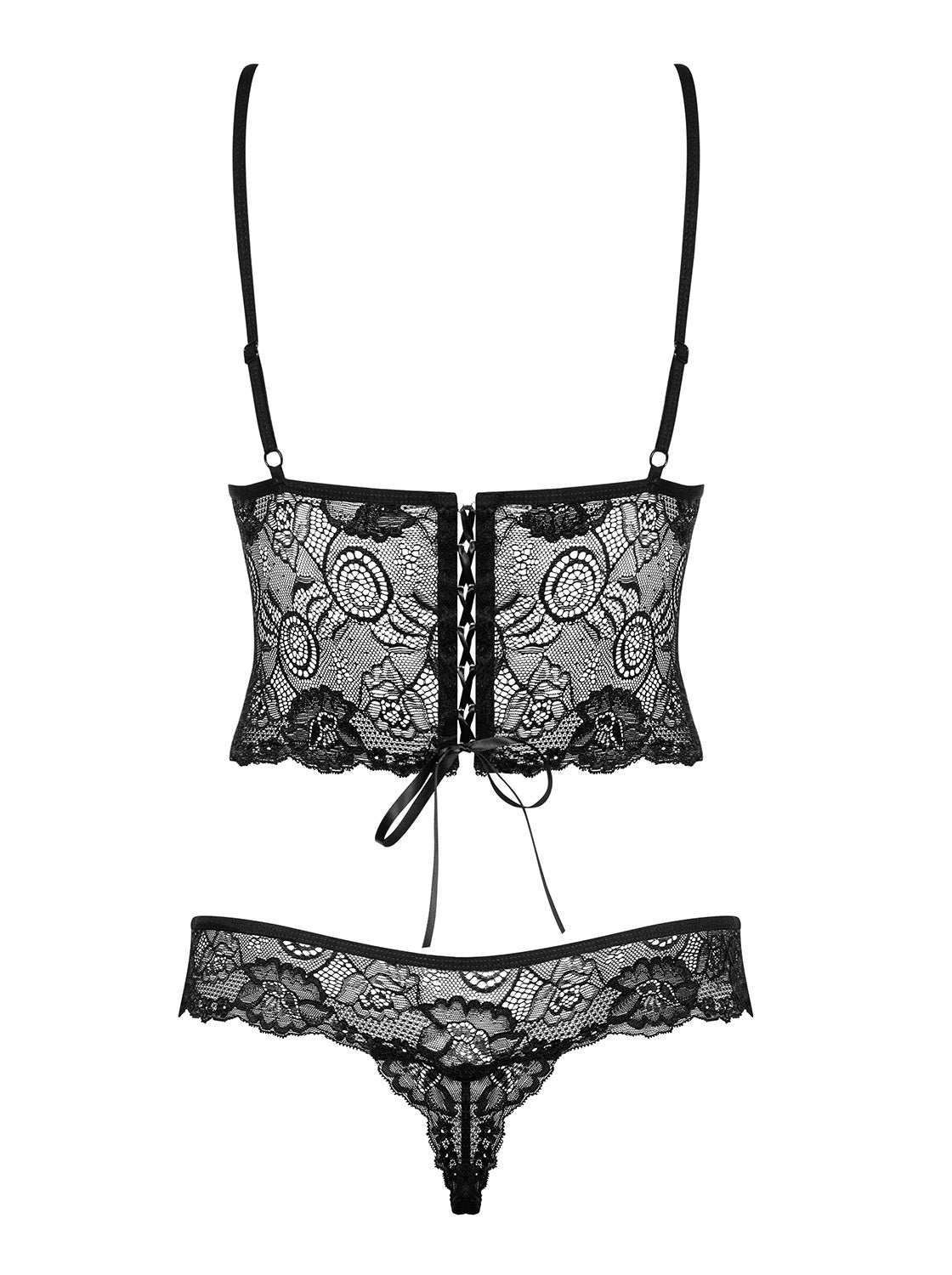 Alluria Azure Lace Stunningly Sexy Black Teddy