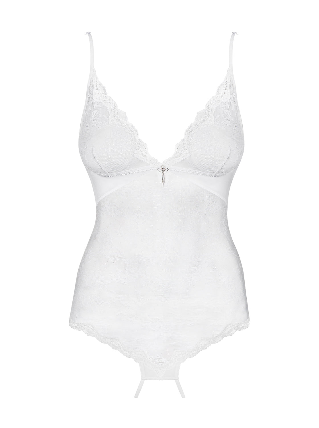 Charms Teddy Sheer Lace White