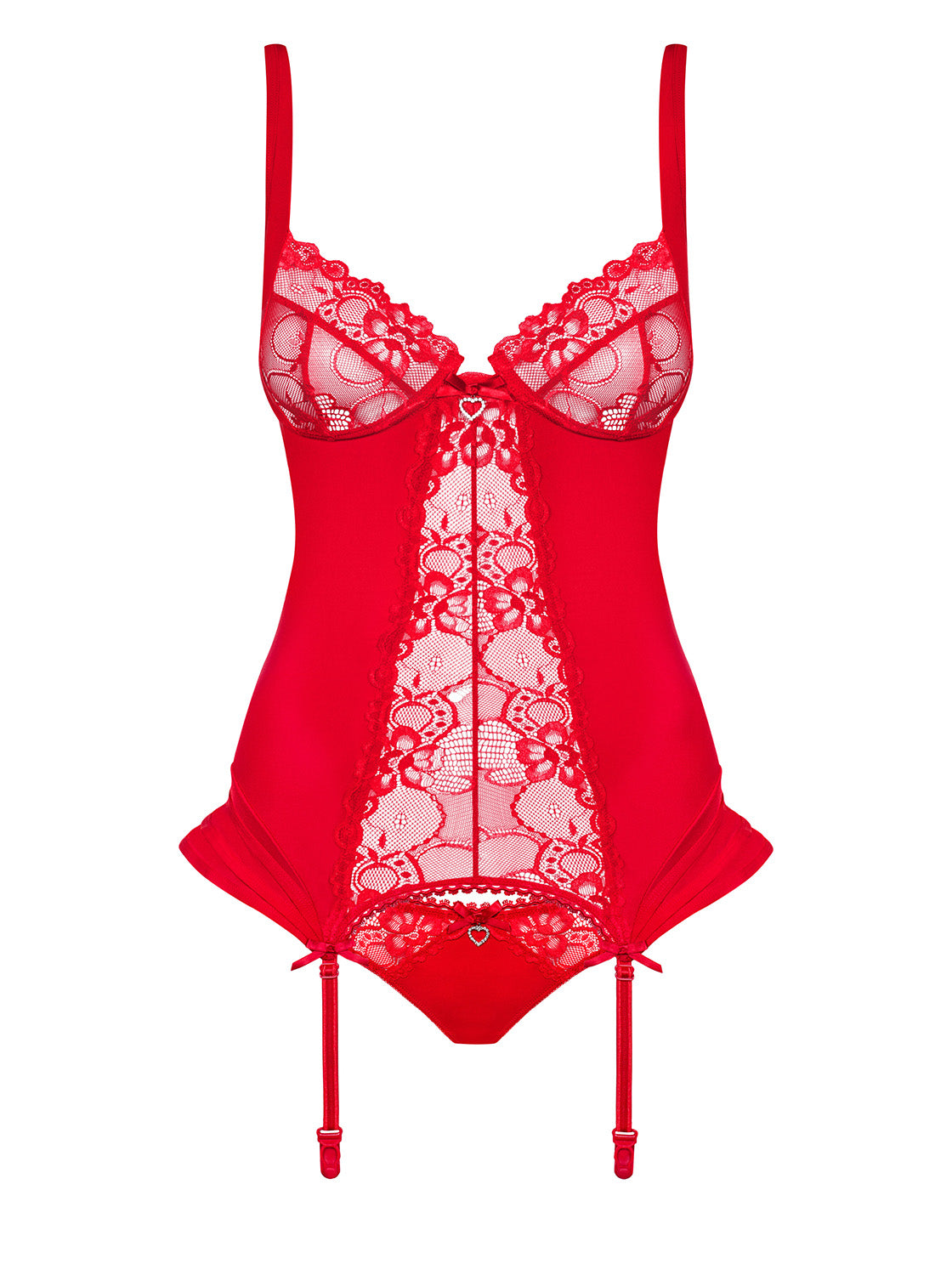 Heartina Racy Red Set Corset and Panties