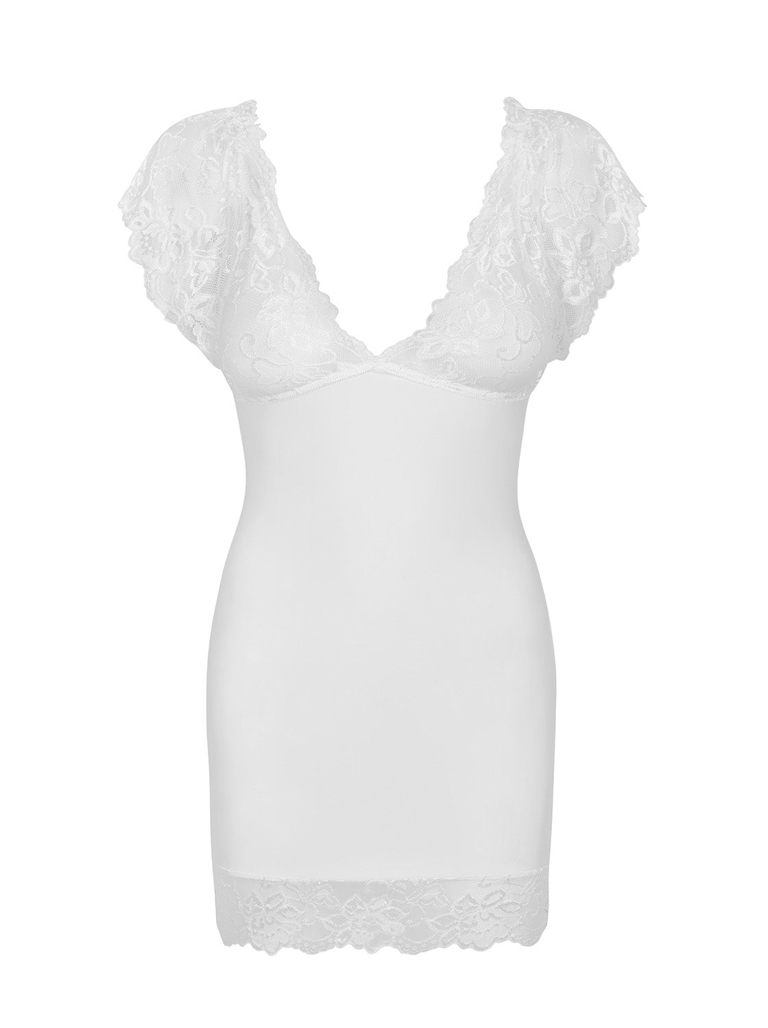 Idillia White Set Chemise and Thong