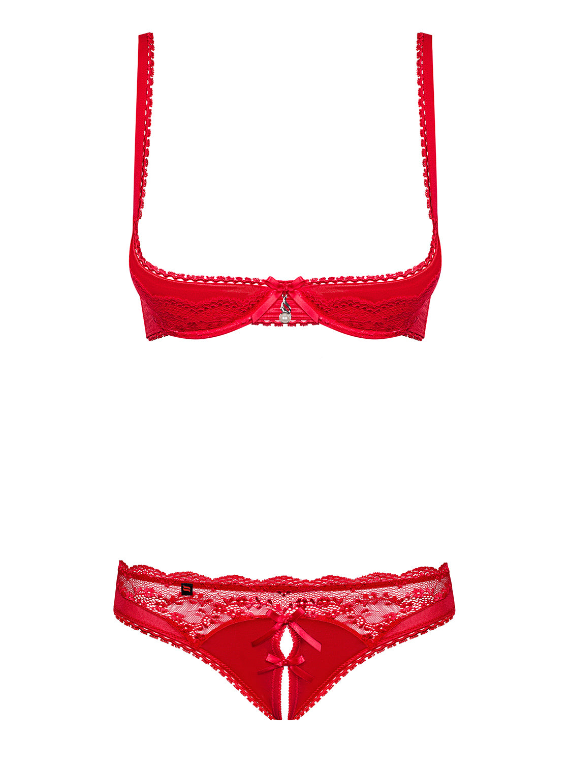 Lovica Red-Hot Set Three Pieces: Half Bra, Bolero and Thong