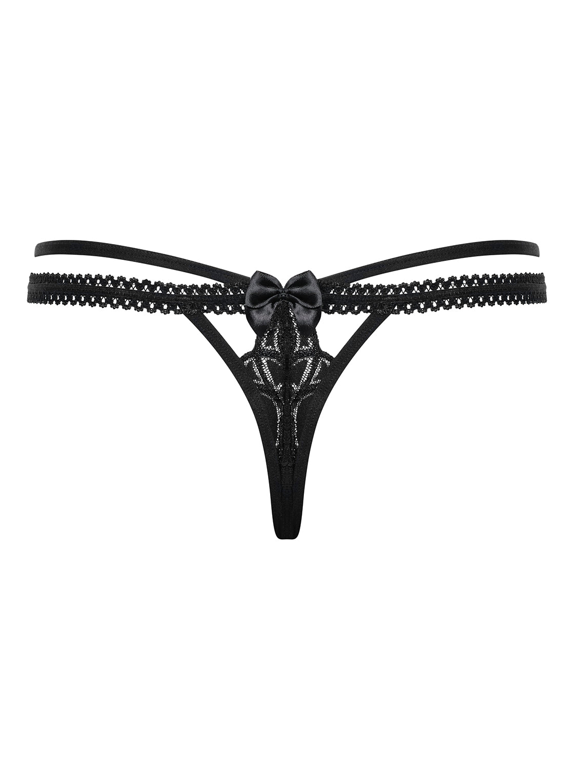 Wonderia Ultra Sexy Black Chemise and Thong Set