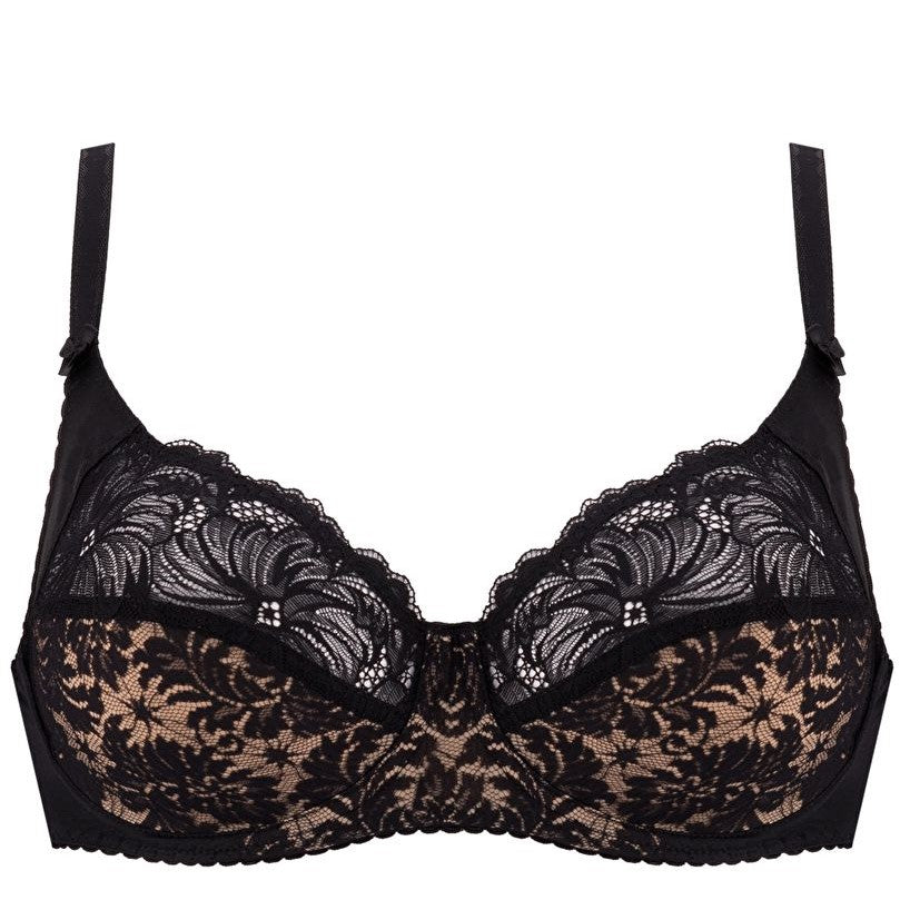 Soft Cup Bra Chantal Black Beige Underwire