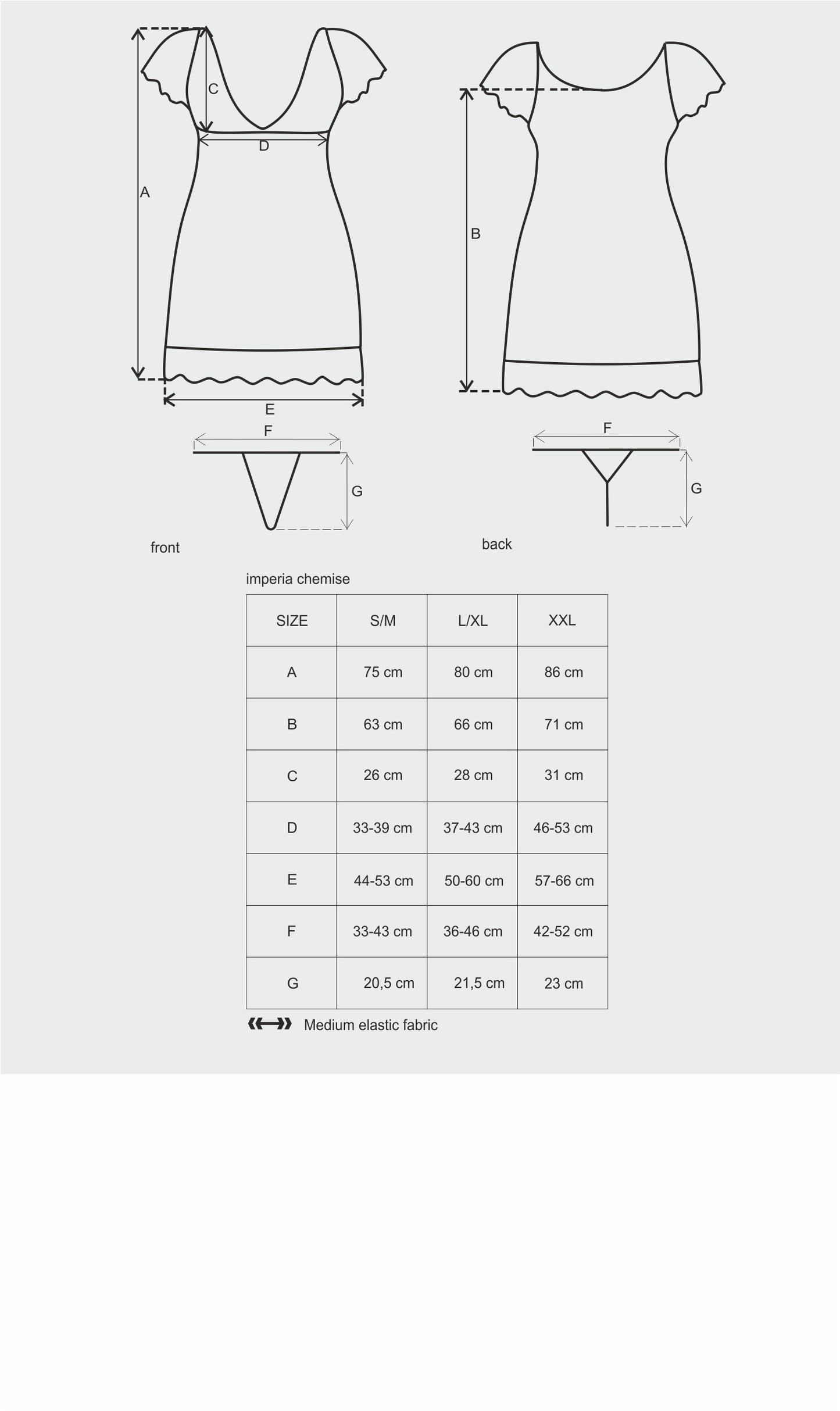 Idillia White Set Chemise and Thong