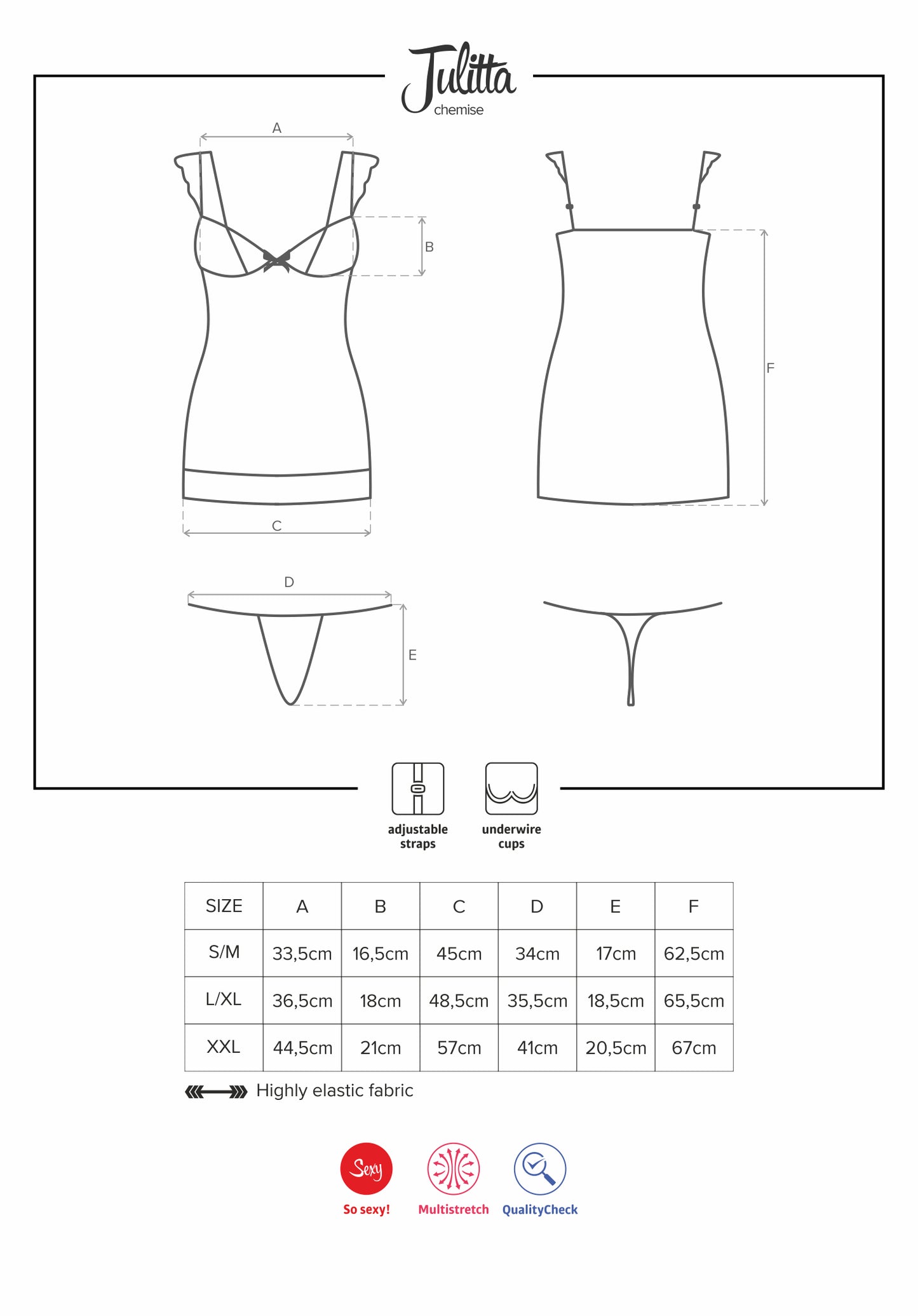 Julitta Delicate White Set Chemise and Thong