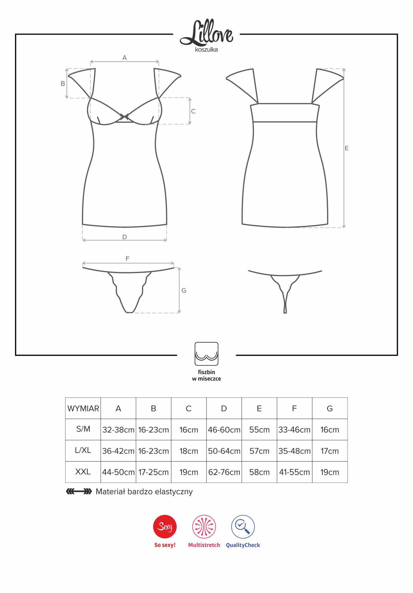 Lillove Seductive Pink Set Chemise and Thong