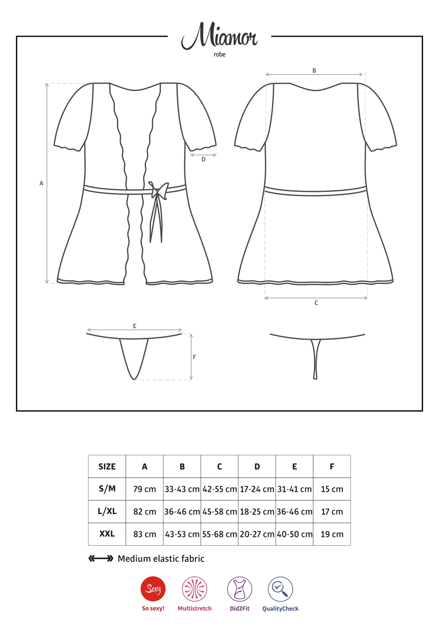 Miamor Lovely Black Dressing Robe Set