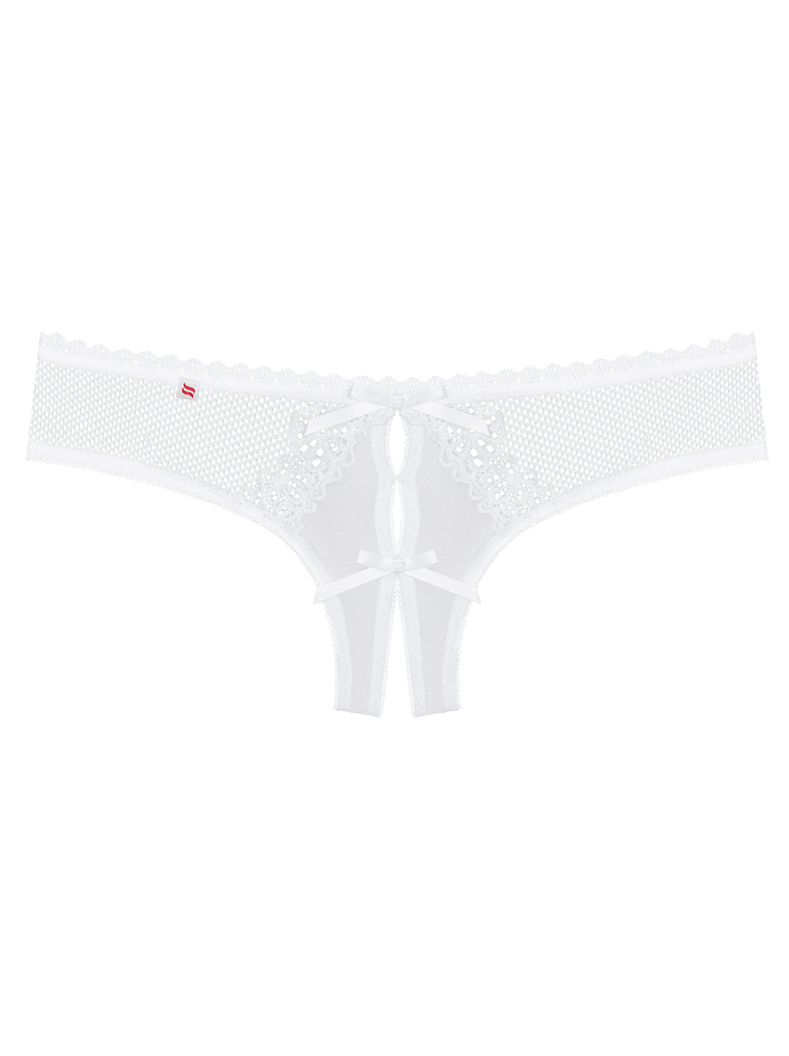 Alabastra White Crotchless Thong