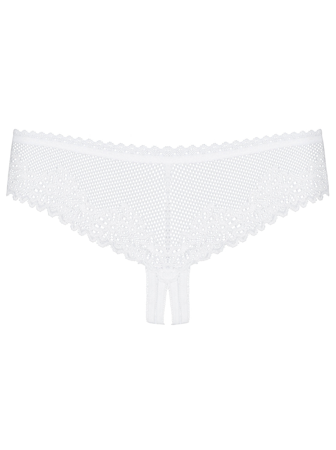 Alabastra White Crotchless Thong