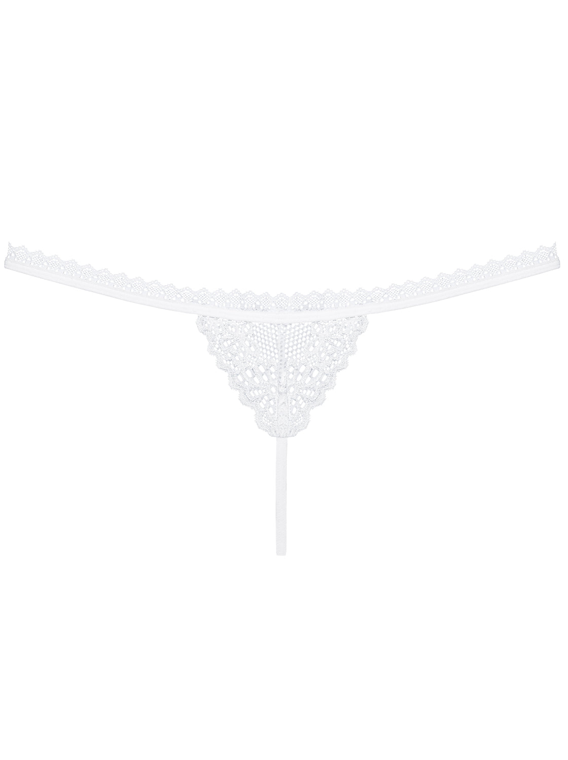 Alabastra White Lace Thong