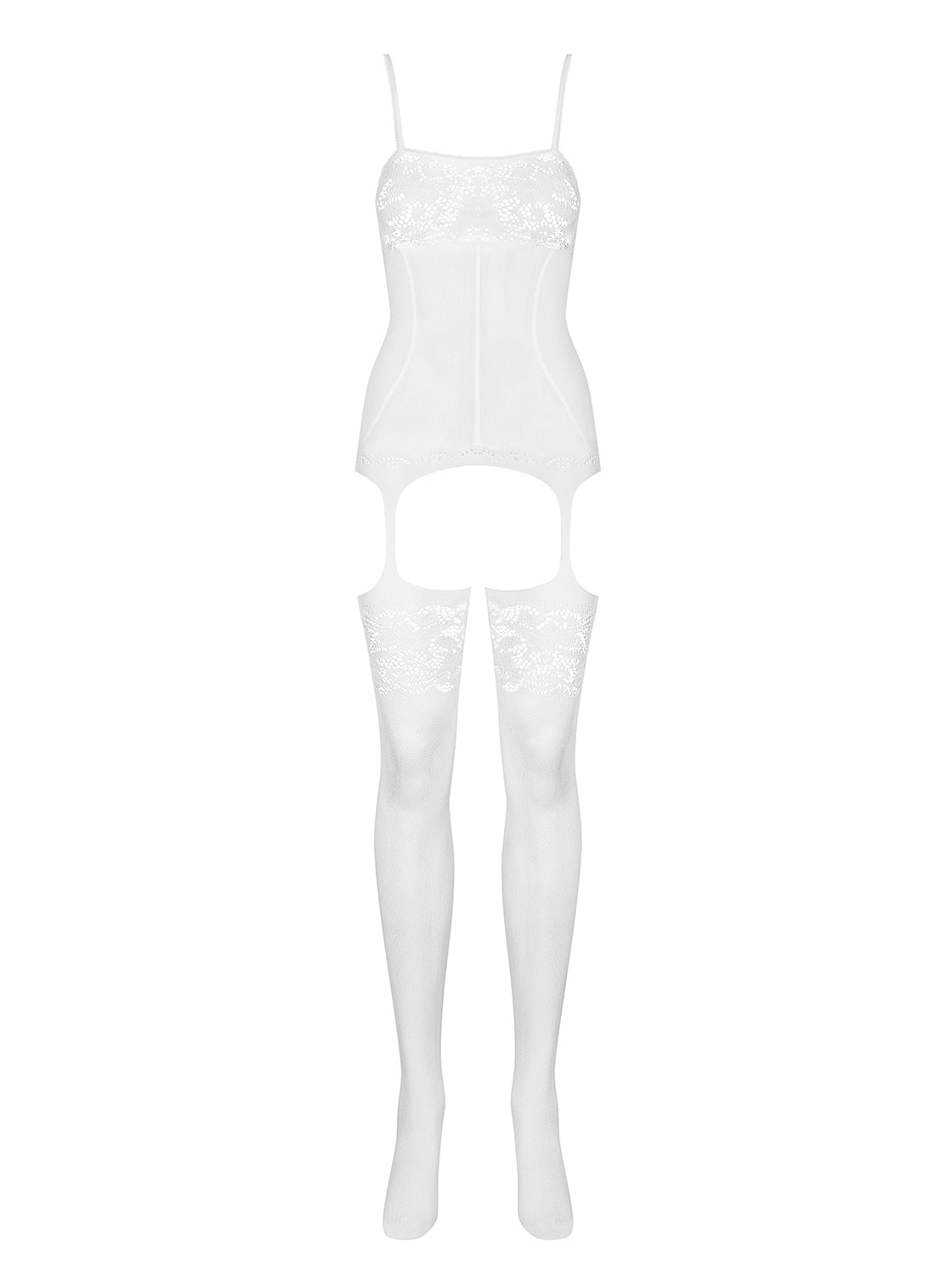 Bodystocking White Lace Model F204