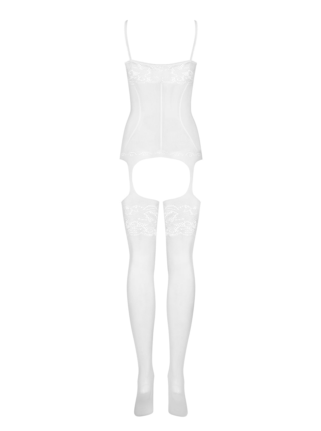 Bodystocking White Lace Model F204
