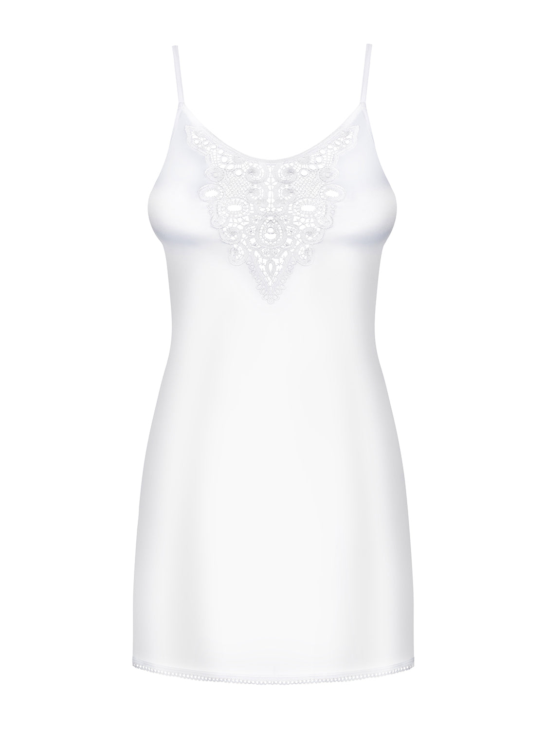 Leila Laced White Set Chemise and Thong