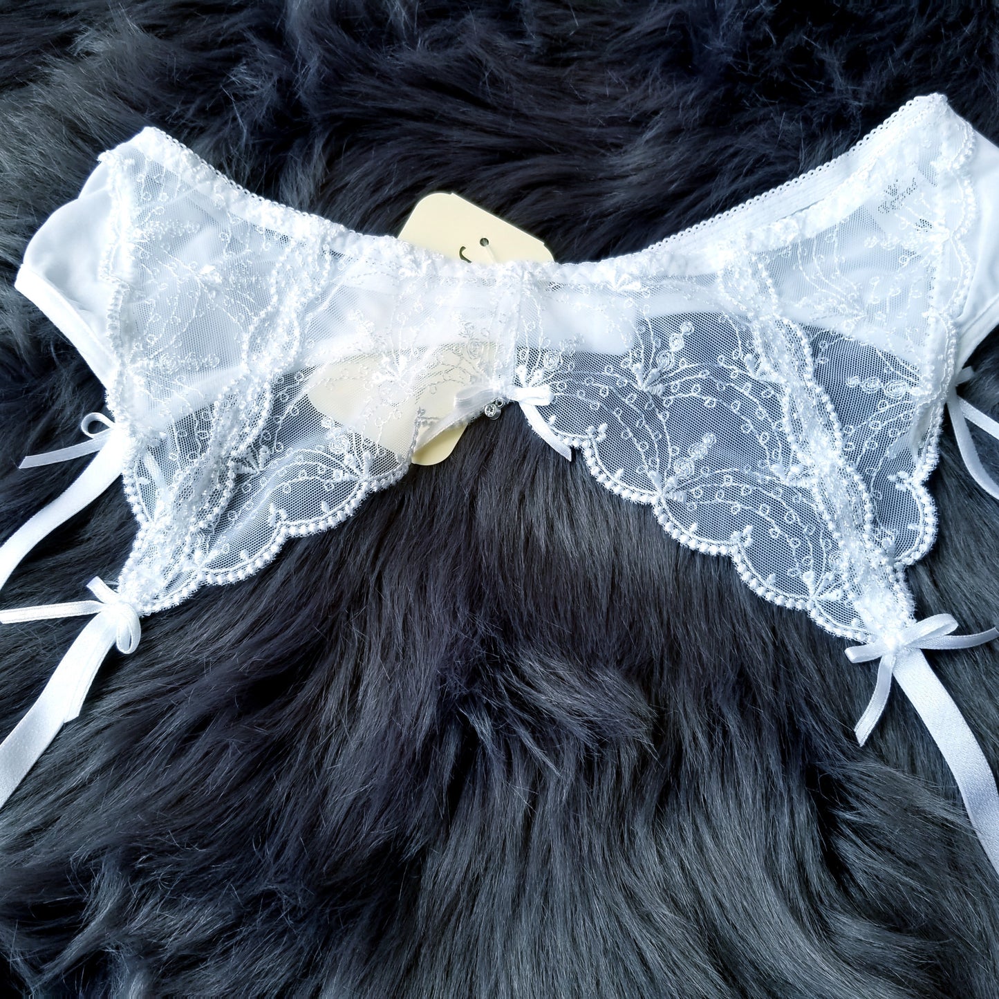 Carmelia Lace Garter Belt White