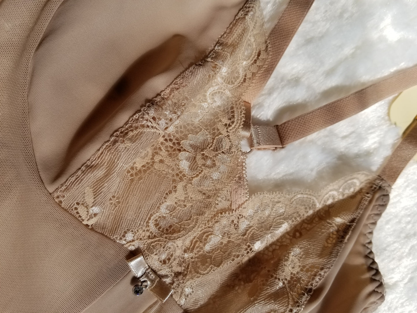 Adamari Chemise Sheer & Lace Beige