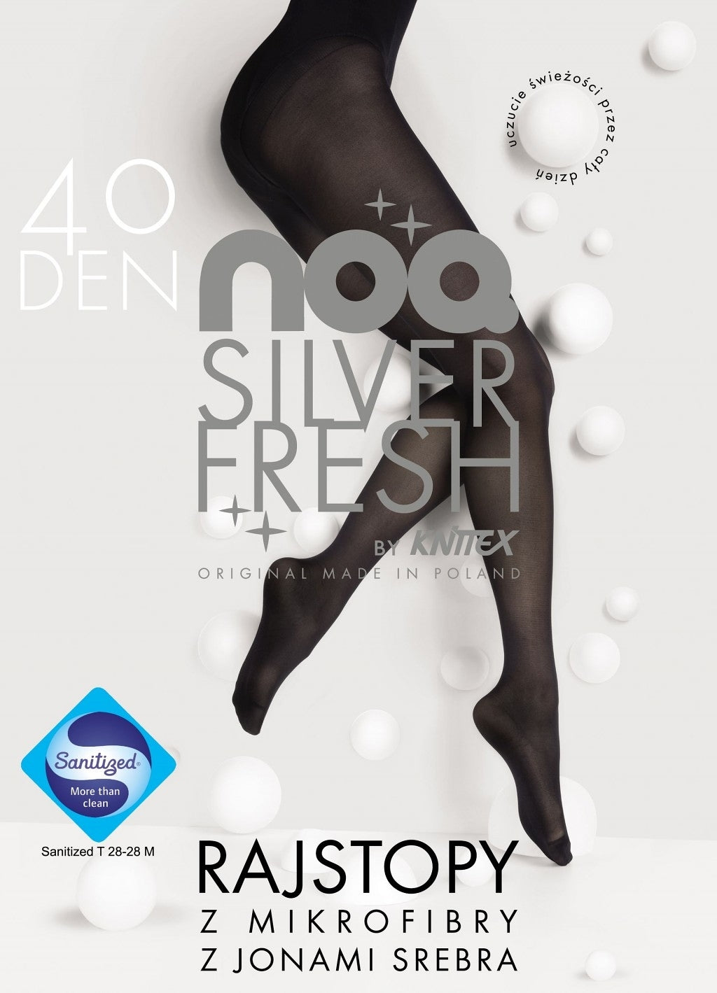 Noq Silver Fresh Tights Black 40DEN