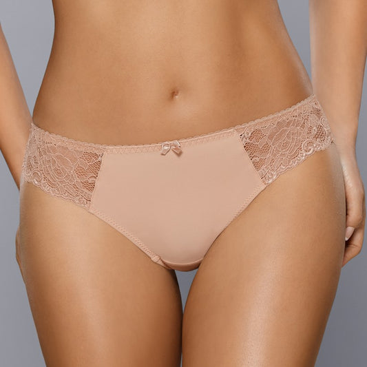 Lauren Beige Lace Brazilian Thong