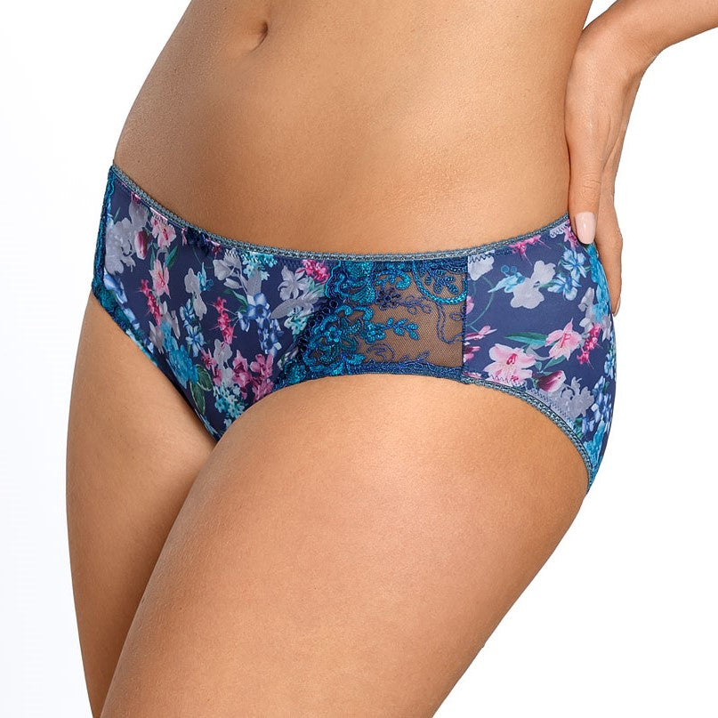 Leila Blue Flower Print Hipster Panties