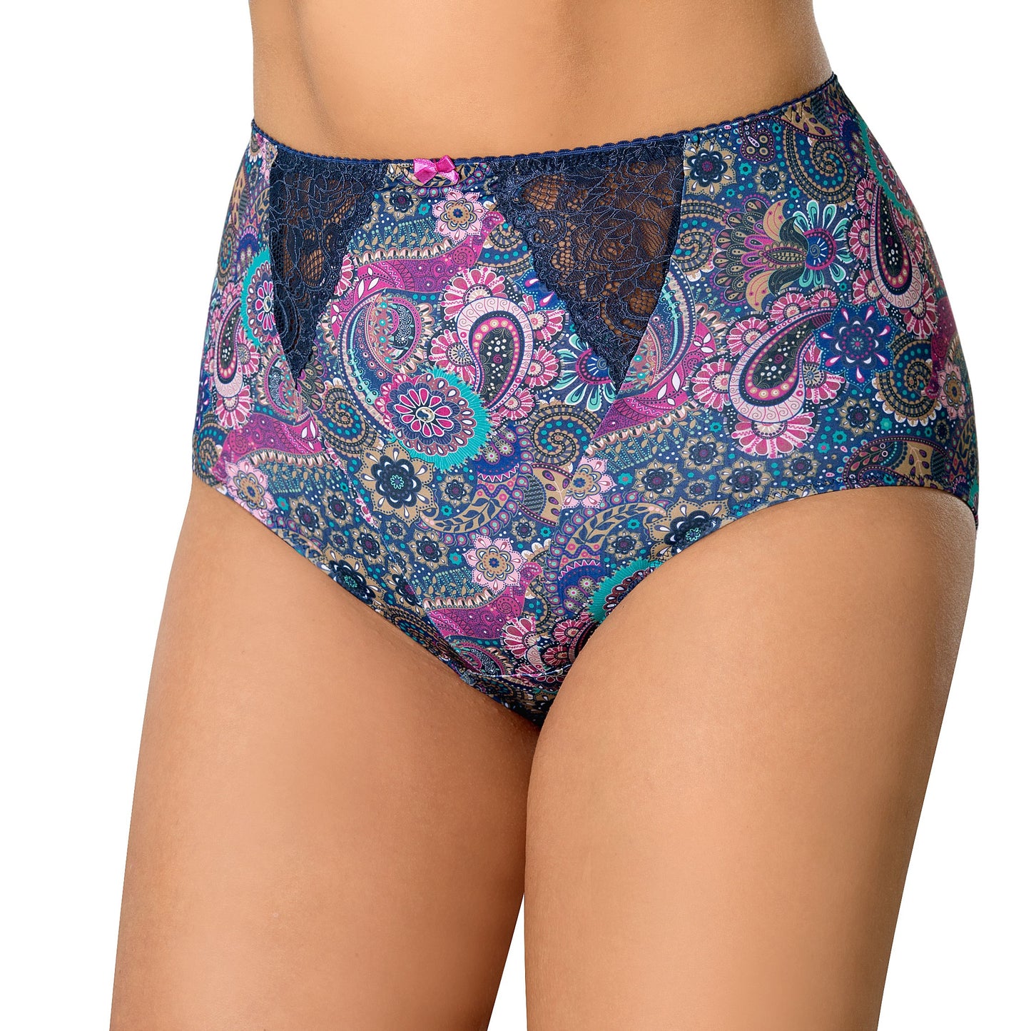 Clementina Maxi High-Cut Plus Panties In Turkish Paisley Purple