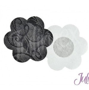 Nipple Covers Flower Shaped Beige Lace Self Adhesive