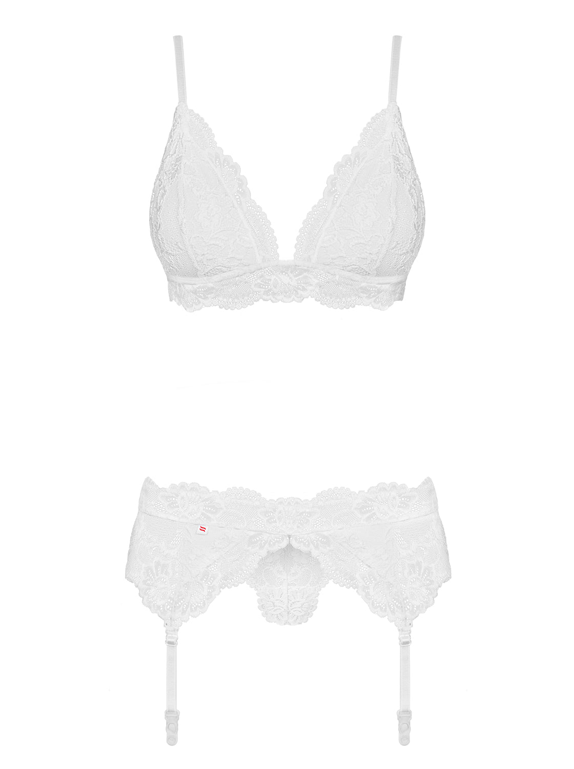 Desire Three Piece Lace White Set