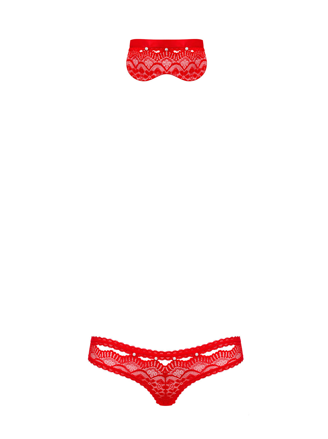 Mysterious Red Set Mask and Panties