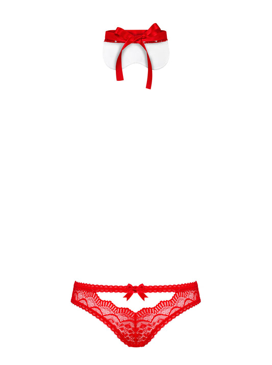 Mysterious Red Set Mask and Panties