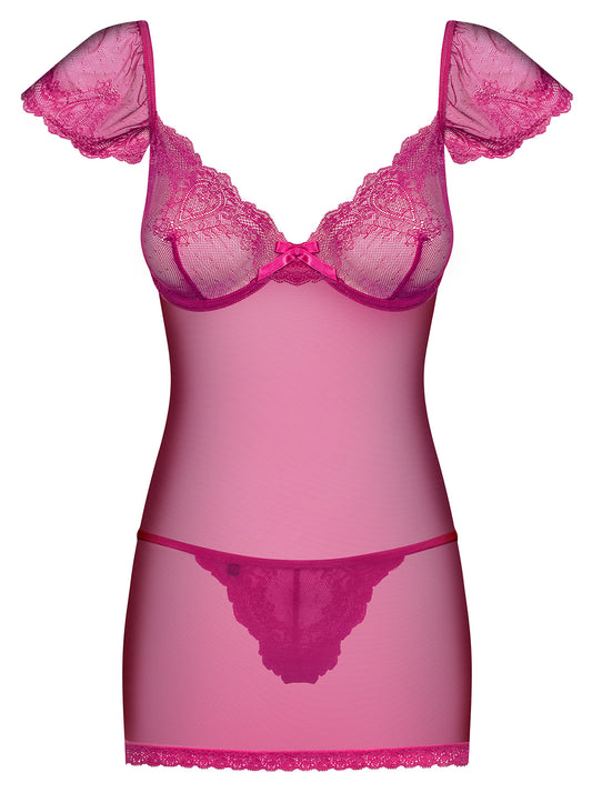 Lillove Seductive Pink Set Chemise and Thong