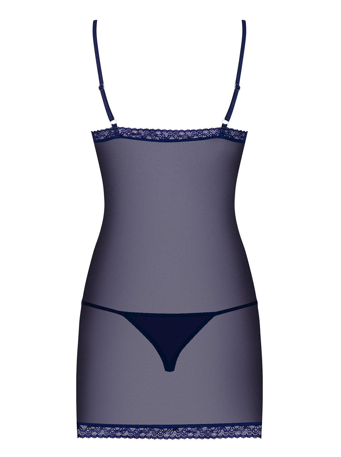 Suella Violet Blue Chemise and Thong Set