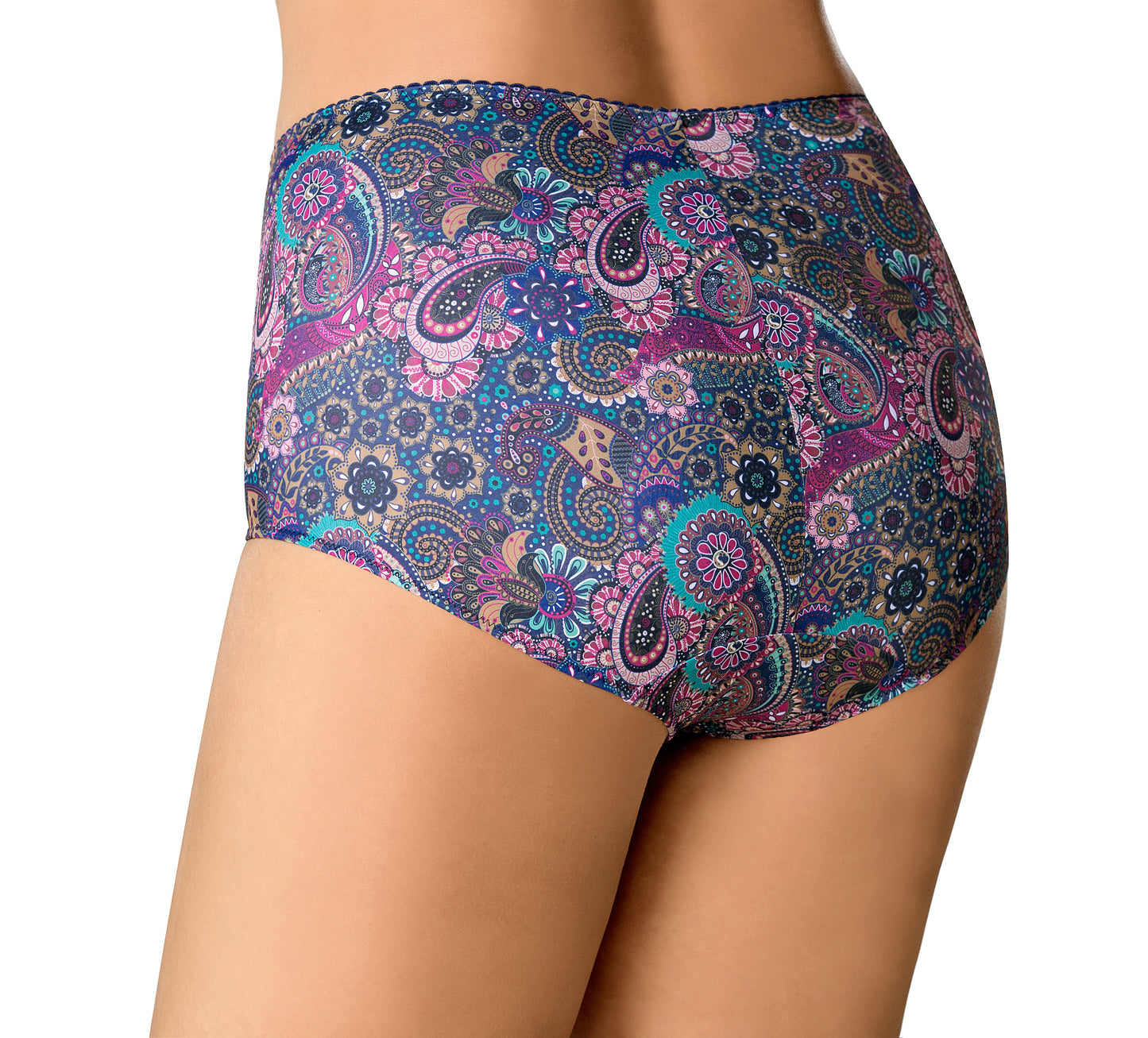 Clementina Maxi High-Cut Plus Panties In Turkish Paisley Purple