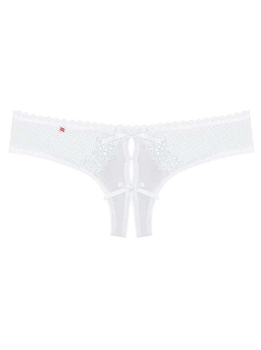 Alabastra White Crotchless Thong