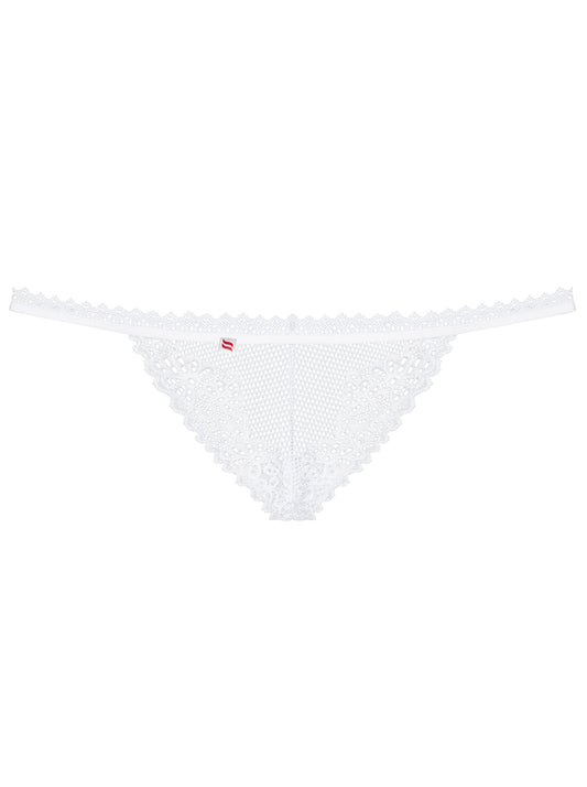 Alabastra White Lace Thong