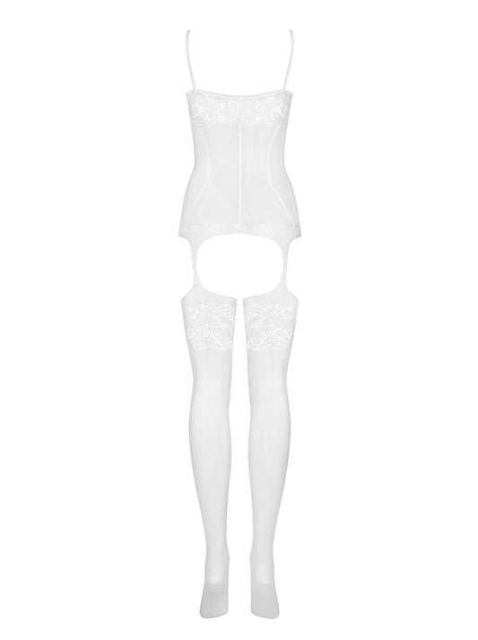 Bodystocking White Lace Model F204