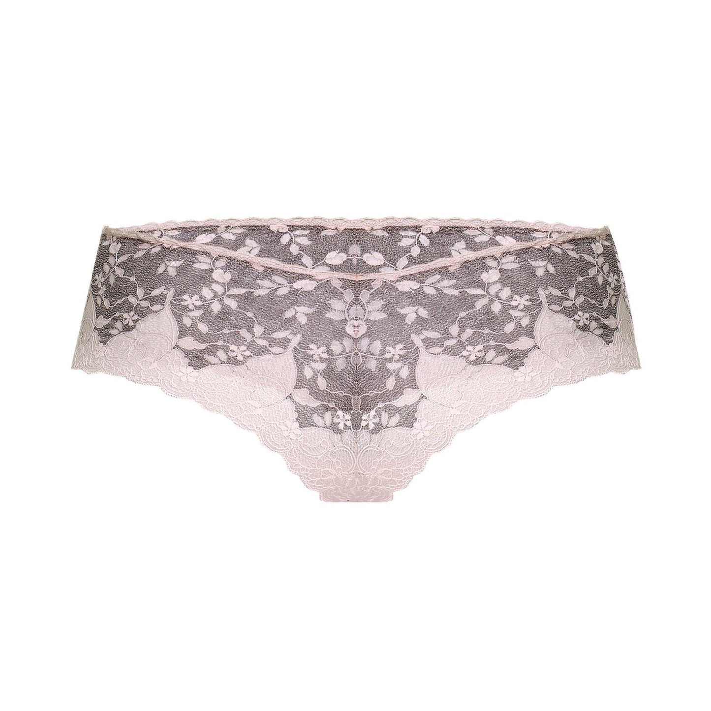 Megi Super Soft Lace Pink Grey Bra and Panties Set